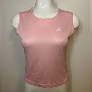 Women’s Adidas Jersey Crop Tank Top Light Pink Size Small